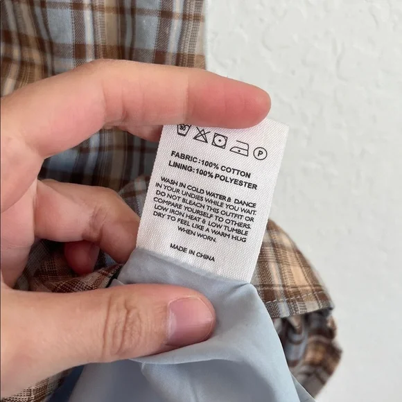 Pepper Mayo Plaid V Neck Mini Dress - Picture 7 of 9